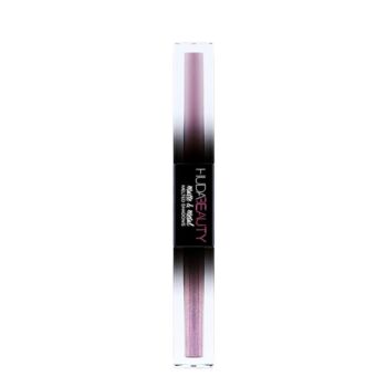 HUDA BEAUTY Matte & Metal Melted Double Ended Liquid Eyeshadows, Icy Lilac