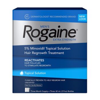 MEN'S ROGAINE Extra Strength Reactivates 5% Minoxidil, 3 x 60ml