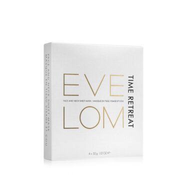 EVE LOM Time Retreat Face & Neck Sheet Mask, 4 Sheet Masks