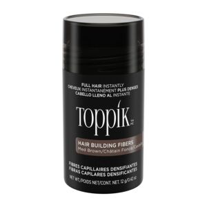 TOPPIK Hair Building Fibers, Medium Brown, 12 g
