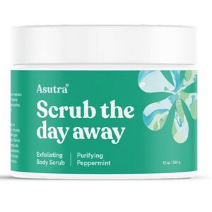 ASUTRA Gentle Exfoliating Body Scrub, Purifying Peppermint, 350g
